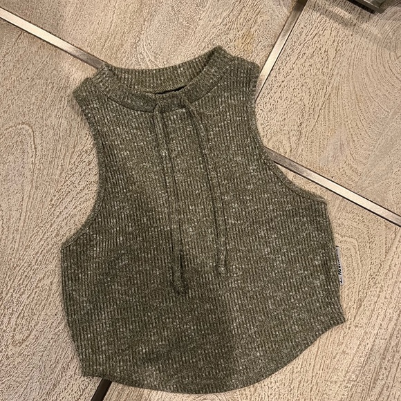 Gymshark Slounge Crop Top - Washed Khaki Marl - Picture 5 of 9